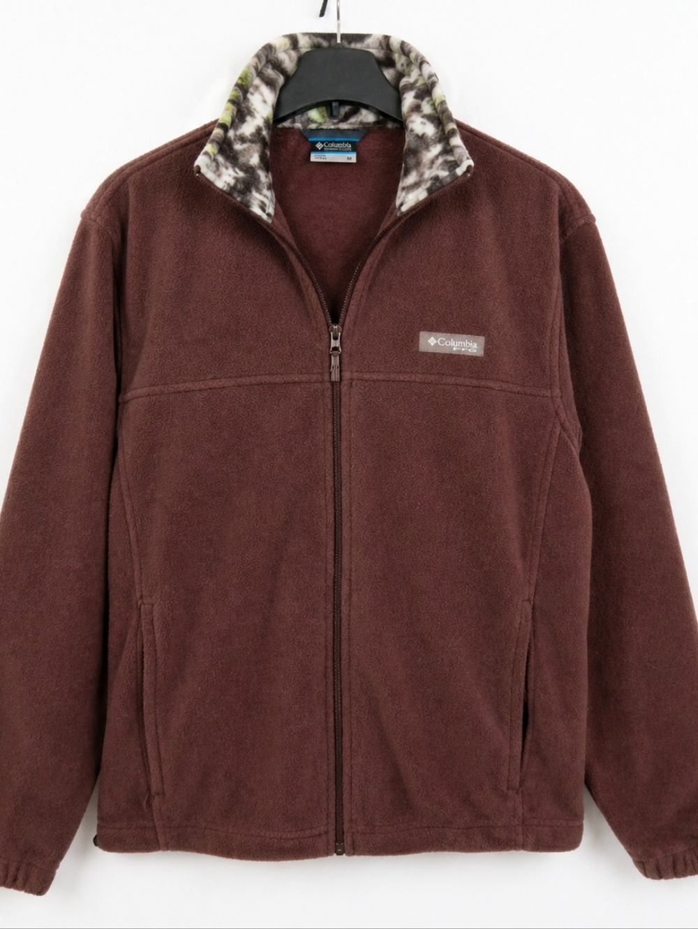 Columbia Jacket Fleece Like Shell Performance Hunting Wine Men Size M Full Zip - Picture 2 of 16